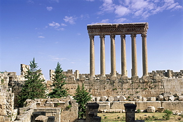 Roman Temple of Jupiter, Baalbek archaeological site, UNESCO World Heritage Site, Bekaa Valley, Lebanon, Middle East