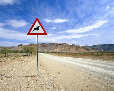 Road leading towards the Naukluft mountains, Namibia, Africa