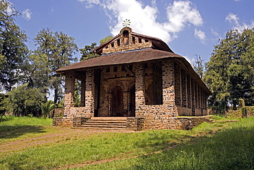 Trinity of the Mount of Light, UNESCO World Hetitage Site, Debre Berhan Selassie Church, Gonder, Ethiopia, Africa