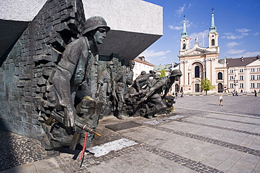 Monument to the Warsaw Uprising (Pomnik Powstania Warszawskiego), unveiled in 1989 on the 45th anniversary of the uprising, Warsaw, Poland, Europe