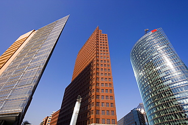 Skyscrapers in new urban development in Potsdamer Platz, Berlin, Germany, Europe