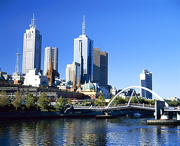 City skyline from Southgate, Melbourne, Victoria, Australia, Pacific