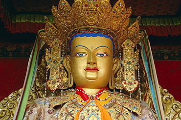 Buddha statue, Xiaozhao temple, Lhasa, Tibet, China, Asia