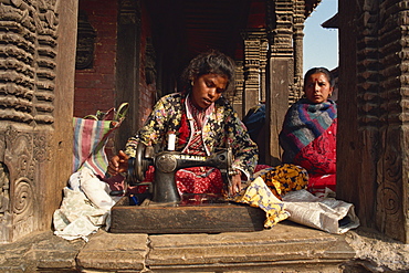 Seamstress, Durbar Square, Kathmandu, Nepal, Asia