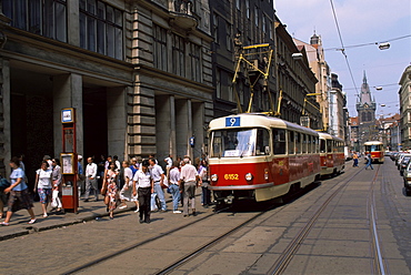 Trams, Prague, Czech Republic, Europe