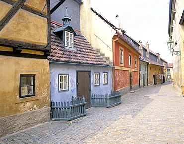 Zlata Ulicka (Golden Lane), Prague, Czech Republic, Europe