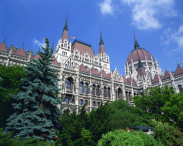 The Parliament Building in the Pest area of Budapest, Hungary, Europe