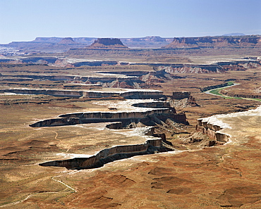 View over Green River, Island in the Sky District, Canyonlands National Park, Utah, United States of America (USA), North America