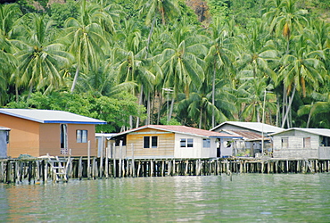 Stilt houses of a fishing village, Sabah, island of Borneo, Malaysia