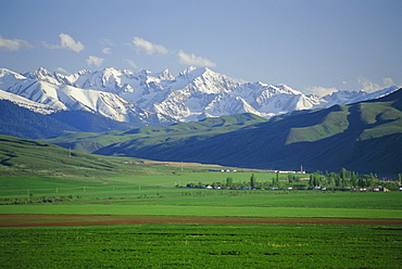 Tersey Alatoo mountains by Lake Issyk-Kul, Tien Shan (Tian Shan) Range, Kirghizstan (Kyrgyzstan), FSU, Central Asia, Asia