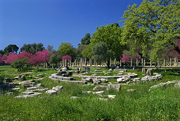 The archaeological site of Olympia, birthplace of the first Olympic Games in 776 BC, UNESCO World Heritage Site, Greece, Europe