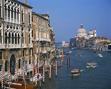 The Grand Canal from Accademia Bridge towards San Marco Canal in Venice, UNESCO World Heritage Site, Veneto, Italy, Europe