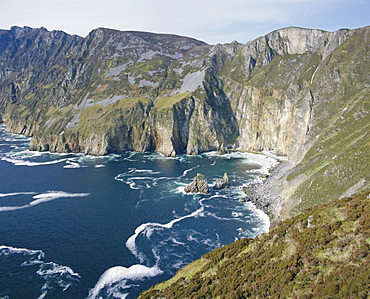 Slieve League Cliffs, sea cliffs 300m high, County Donegal, Ulster, Republic of Ireland (Eire), Europe