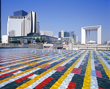 La Grande Arche, skyscraper city of La Defense, Paris, France, Europe