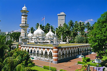 Masjid Jamek (Friday Mosque) built in 1909 near Merdeka Square, Kuala Lumpur, Malaysia