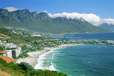 Clifton Bay, sheltered by the Lion's Head and Twelve Apostles, Cape Town, South Africa