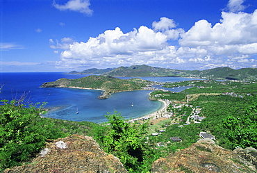 English Harbour, location of Nelson's dockyard, Antigua, Caribbean, West Indies, Central America