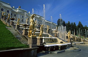 Summer Palace, Petrodvorets (Peterhof), near St. Petersburg, Russia, Europe