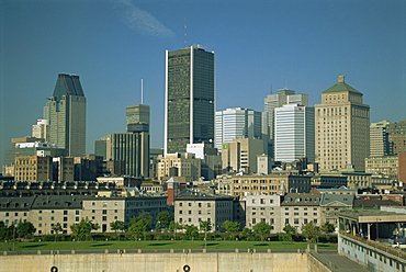 The city skyline of Montreal, Quebec Province, Canada, North America