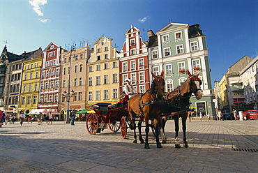 The Rynek (Town Square), in Wroclaw, Silesia, Poland, Europe