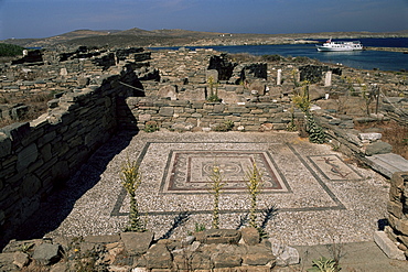 Archaeological site, Delos, UNESCO World Heritage Site, Cyclades islands, Greece, Europe