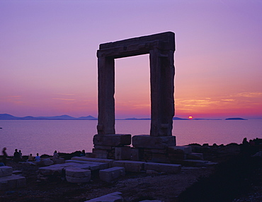 Greek Temple of Apollo, Naxos, Cyclades Islands, Greece, Europe