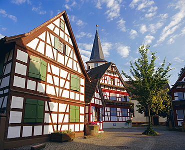 Half timbered houses, Kehi-Kork, Baden-Wurttemberg, Germany, Europe