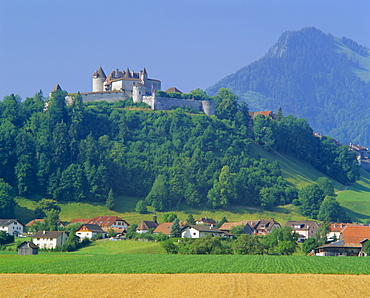 Chateau de Gruyeres, Gruyeres, Fribourg Canton, Switzerland