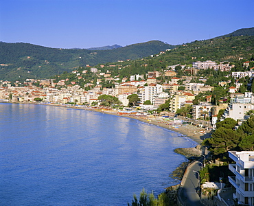 Beachfront, Alassio, Italian Riviera, Liguria, Italy, Europe