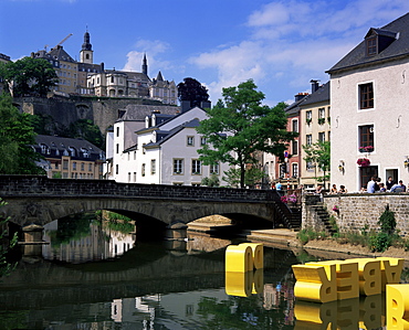 Old City and river, Luxembourg City, Luxembourg, Europe