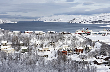 Northern terminus of Hurtigruten ferry, Kirkenes, Arctic, Norway, Scandinavia, Europe