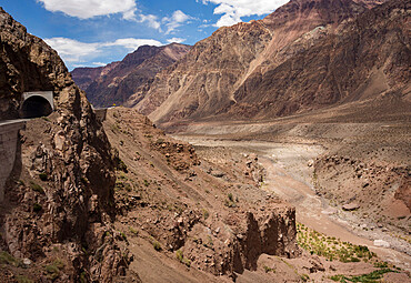 Argentine side of Libertadores Pass over Andes, from Santiago to Mendoza, Argentina, South America