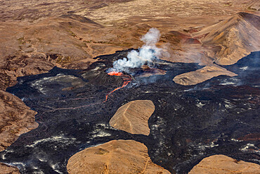 Fagradalsfjall volcano, eruption in July 2021, Reykjanes Peninsula, Iceland, Polar Regions