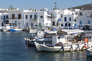 Naoussa harbour, Paros, Cyclades, Greek Islands, Greece, Europe