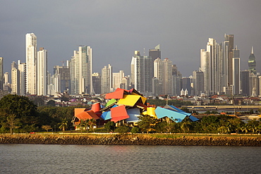 Panama City Skyline at dusk, Panama, Central America