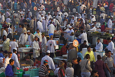 Night market, Djemma El Fna Square, Marrakesh, Morocco, North Africa, Africa