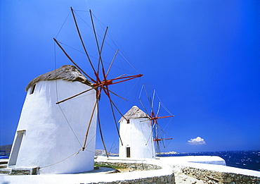 Windmills on the Coast, Mykonos, Greek Islands