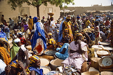 Market day, Djenne, Mali, West Africa, Africa