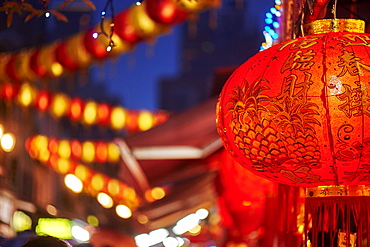 Lantern detail, Chinatown, Singapore, Southeast Asia, Asia