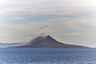 The new caldera of Krakatoa volcano, Indonesia, Southeast Asia, Asia