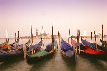 Gondolas, Venice, Veneto, Italy, Europe