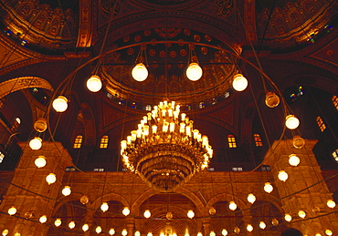 Inside the Blue Mosque, Istanbul, Turkey