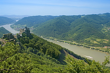 Schloss Aggstein with River Danube, Wachau, Austria