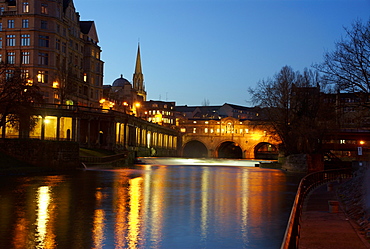 Pulteney bridge, Bath, UNESCO World Heritage Site, Somerset, England, United Kingdom, Europe