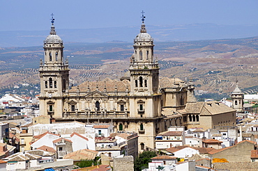 West face of the Cathedral, Jaen, Andalucia, Spain, Europe