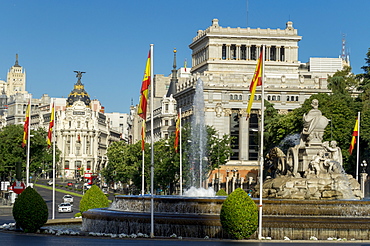 Calle de Alcala, Plaza de Cibeles, Madrid, Spain, Europe