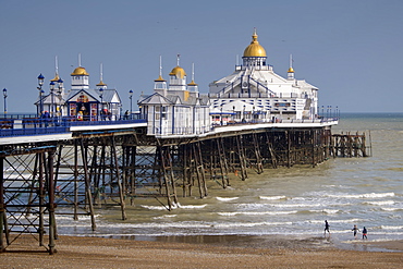 Seafront and pier, Eastbourne, East Sussex, England, United Kingdom, Europe