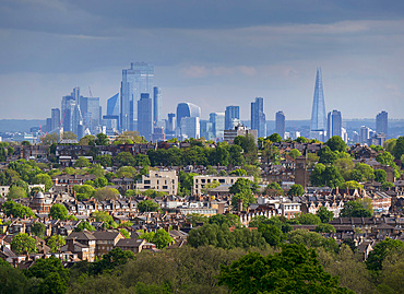 City skyline from Alexandra Palace, London, England, United Kingdom, Europe