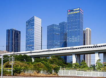 Shenzhen high speed train track, Guangdong, China, Asia