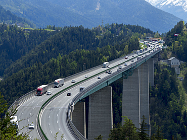 Autobahn A13, Brenner, Tyrol, Austria, Europe